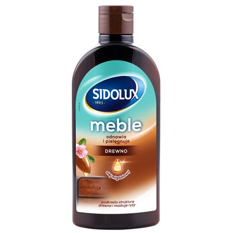 Sidolux mleczko do mebli Migdał 300ml pielęgnacja mebli drewnianych i laminowanych