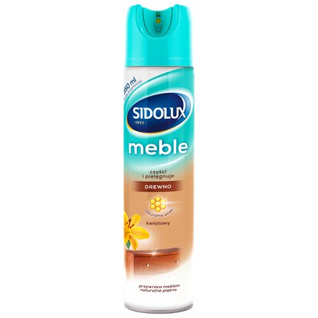 Sidolux M Pielęgnacja mebli aerozol Kwiatowy 350 ml