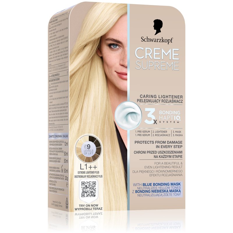 Schwarzkopf Creme Supreme pielęgnujący rozjaśniacz L1++ Ekstremalny rozjaśniacz plus