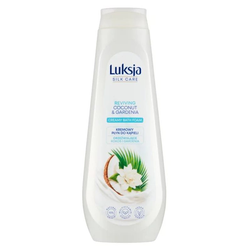 Luksja Silk Care Kremowy płyn do kąpieli Orzeźwiające Kokos i Gardenia 900 ml