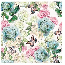 Paw serwetki pastelowy ogród z motywem kwiatowym 20 sztuk 33x33 cm