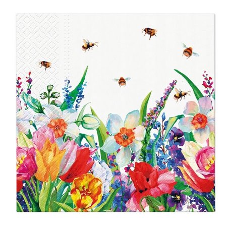 Paw serwetki wiosenna łąka z pszczołami 20 sztuk 33x33 cm