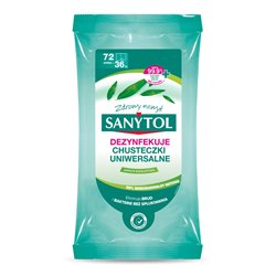 Sanytol Chusteczki czyszczące i dezynfekujące uniwersalne eukaliptus 48 sztuk