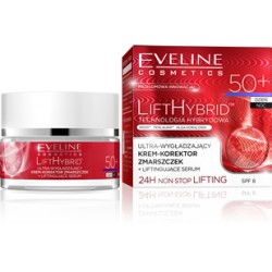 Eveline Ulta-wygładzający krem - korektor zmarszczek + liftingujące serum 50+ 50 ml