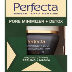 Perfecta Pore minimizer + Detox Węglowy glinkowy peeling + maska 55 g