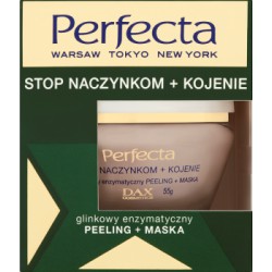Perfecta Stop naczynkom + Kojenie Glinkowy enzymatyczny peeling + maska 55 g