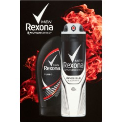 Rexona Men Invisible Black+White i Turbo Zestaw kosmetyków