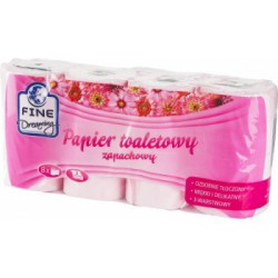 Mattes papier toaletowy Fine 6 rolek +2 rolki gratis różany