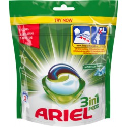 Ariel 3 w 1 Mountain Spring Kapsułki do prania, 3 prania