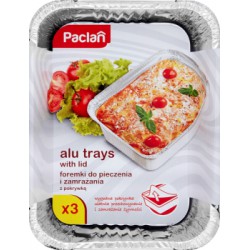 Paclan Foremki do pieczenia i zamrażania z pokrywką (3 sztuki)