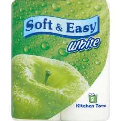 Soft & Easy White Ręcznik uniwersalny 2 warstwy 2 rolki width=