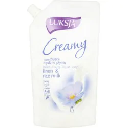 Luksja Creamy Linen & Rice Milk Nawilżające mydło w płynie opakowanie uzupełniające 400 ml