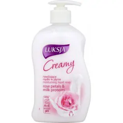 Luksja Creamy Rose Petals & Milk Proteins Nawilżające mydło w płynie 450 ml