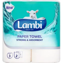 Lambi Strong & Absorbent Ręczniki papierowe 2 rolki