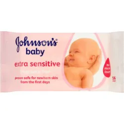 Johnson's Baby Extra Sensitive Bezzapachowe chusteczki oczyszczające 56 sztuk