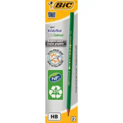 Bic Evolution Ecolutions Bezdrzewny ołówek grafitowy HB 12 sztuk