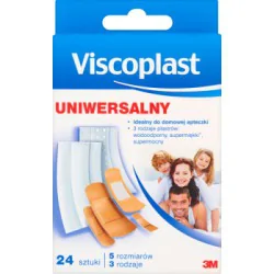 Viscoplast Uniwersalny Zestaw plastrów z opatrunkiem 24 sztuki