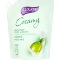 Luksja Creamy Olive & Yoghurt Nawilżające mydło w płynie opakowanie uzupełniające 900 ml