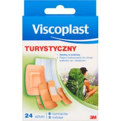 Viscoplast Turystyczny Zestaw plastrów z opatrunkiem 24 sztuki