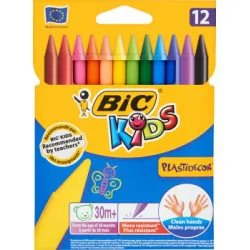Bic Kids Plastidecor Kredki świecowe 12 kolorów