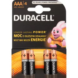 Duracell AAA LR03/MN2400 1,5 V Baterie alkaliczne 4 sztuki