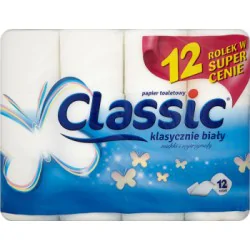 Velvet Classic Klasycznie Biały Papier toaletowy 12 rolek