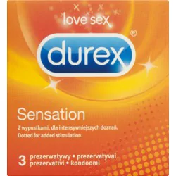 Durex Sensation Prezerwatywy 3 sztuki