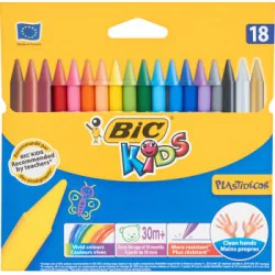 Bic Kids Plastidecor Kredki świecowe 18 kolorów