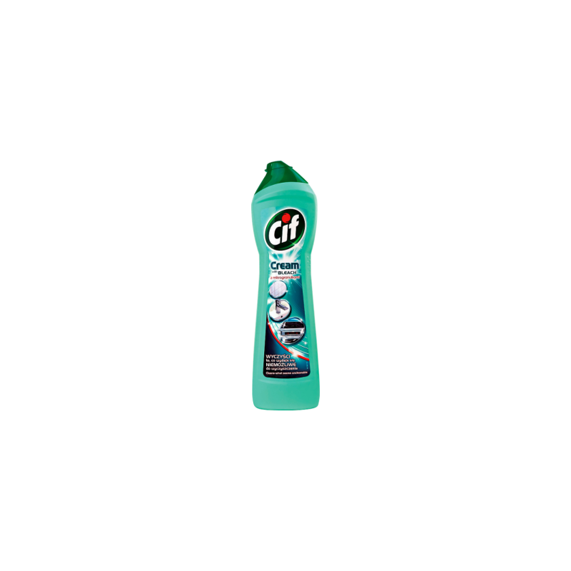 Cif Cream with Bleach z mikrogranulkami Mleczko do czyszczenia powierzchni 500 ml Cif Cream with Bleach z mikrogranulkami Mleczko do czyszczenia powierzchni 500 ml