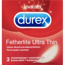 Durex Fetherlite Ultra Thin Prezerwatywy 3 sztuki