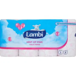 Lambi Hint of Pink Papier toaletowy 8 rolek