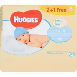 Huggies Pure Chusteczki nawilżane 168 sztuk