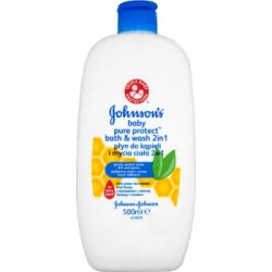 Johnson's Baby Pure Protect Płyn do kąpieli i mycia ciała 2w1 500 ml