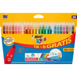 BiC Kids Kolorowe flamastry zmywalne 24 kolory
