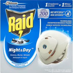 Raid na komary, muchy i mrówki Night & Day Elektrofumigator width=