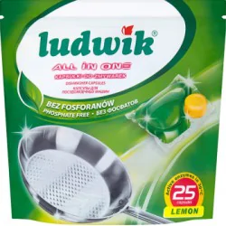 Ludwik All in one Lemon Kapsułki do zmywarek 507,5 g (25 sztuk)