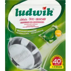 Ludwik All in one Lemon Kapsułki do zmywarek 812 g (40 sztuk)
