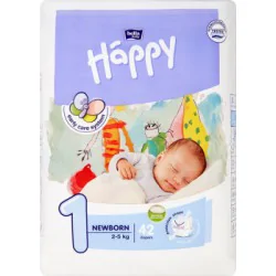 Bella Baby Happy Pieluszki jednorazowe 1 newborn 2-5 kg 42 sztuki
