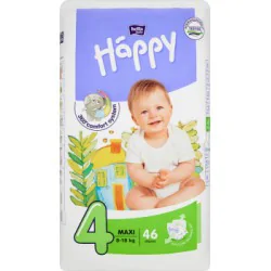 Bella Baby Happy Pieluszki jednorazowe 4 maxi 8-18 kg 46 sztuk