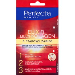 Perfecta Beauty Elixir Multi-Kolagen 3-etapowy zabieg efekt kolagenowej infuzji 13 ml
