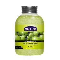 ON LiNE HARMONY Sól pieniąca do kąpieli oliwka 600 g