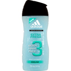 Adidas Extra Fresh 3 Żel pod prysznic do ciała włosów i twarzy 250 ml