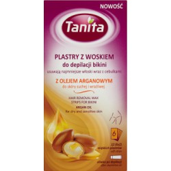 Tanita Plastry z woskiem do depilacji bikini z olejem arganowym do skóry suchej i wrażliwej