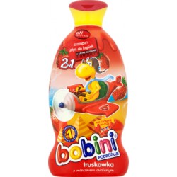 Bobini 2w1 Szampon i płyn do kąpieli truskawka z mleczkiem owsianym 400 ml