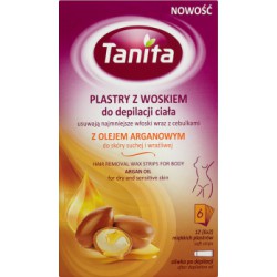 Tanita Plastry z woskiem do depilacji ciała z olejem arganowym do skóry suchej i wrażliwej