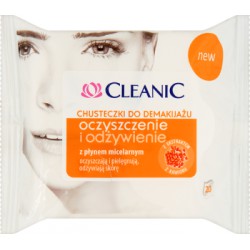 Cleanic Oczyszczenie i odżywienie Chusteczki do demakijażu 20 sztuk