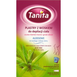 Tanita Plastry z woskiem do depilacji ciała aloesowe do każdego rodzaju skóry