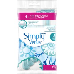 Gillette Simply Venus 2 Maszynki jednorazowe do golenia, 4+2 sztuki