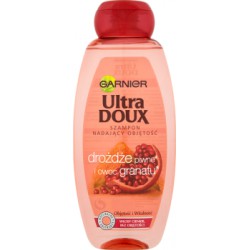 Garnier Ultra Doux Drożdże piwne i owoc granatu Szampon nadający objętość do włosów cienkich 400 ml