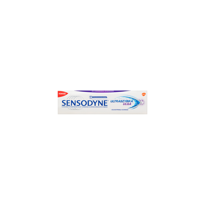 Sensodyne Ultraszybka Ulga i Długotrwała Ochrona Pasta do zębów z fluorkiem 75 ml